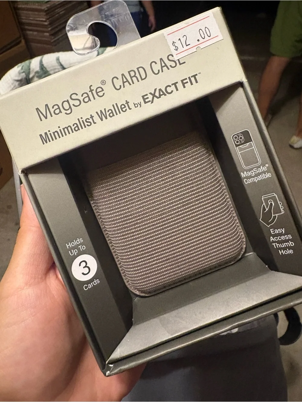 Exact Fit MagSafe Card Case Minimalist Wallet - Taupe
